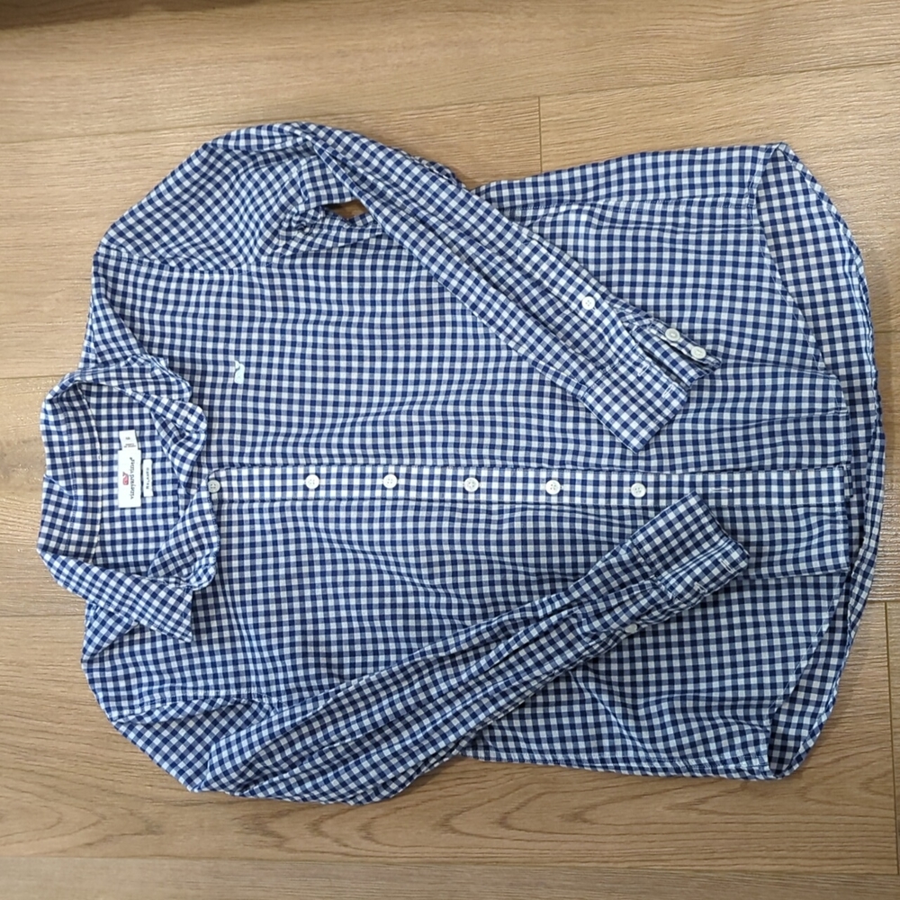 vineyard vines Navy Gingham Button Down